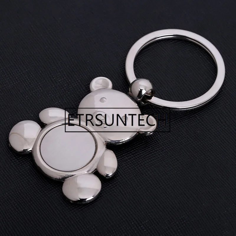 

100 шт милые металлические брелоки с медведем из цинкового сплава пустые брелоки с медведем подарки на день рождения для девочек