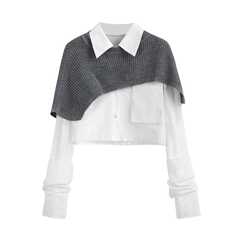 Женский трикотажный Костюм-двойка корейский комплект из двух предметов короткая