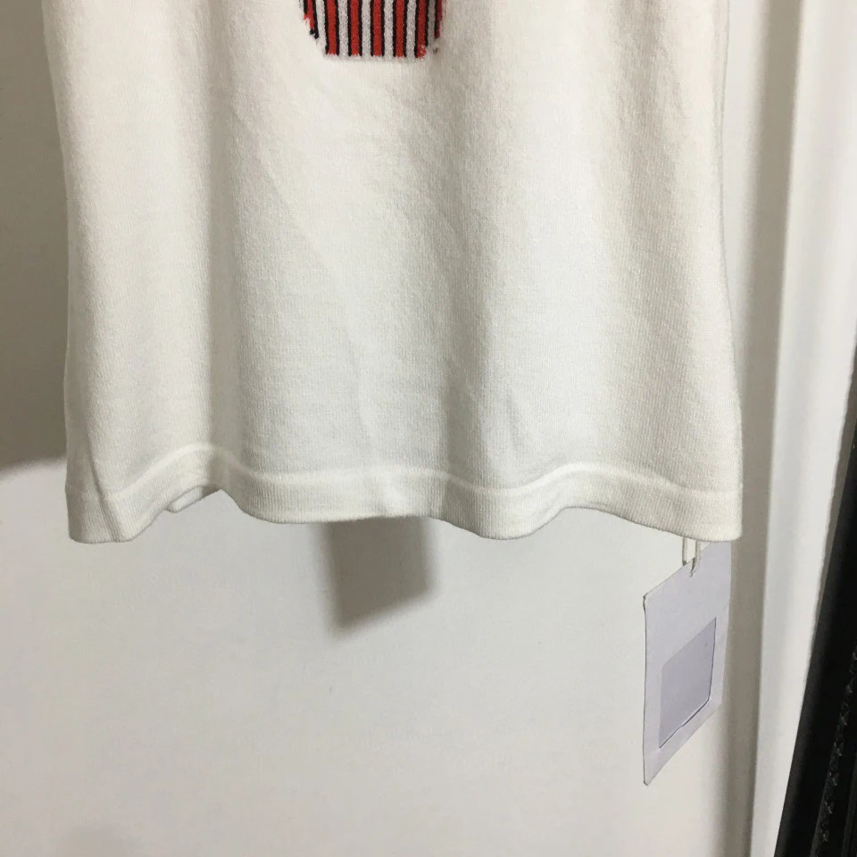 

High Quality Luxury Summer Women New Sleeveless Digital 5 Print Knit Small Tanks