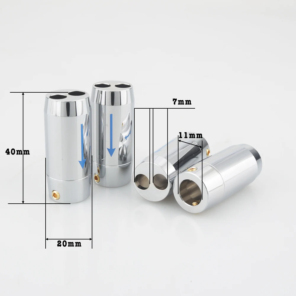 4xSilver Hi-Fi аудио Y разветвитель RCA кабель Динамик провод штаны из алюминиевого