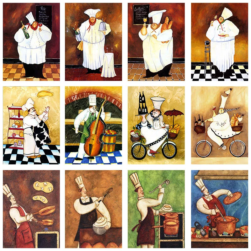 Картина из мультфильма повар сделай сам алмазная живопись стразы 5D квадратная