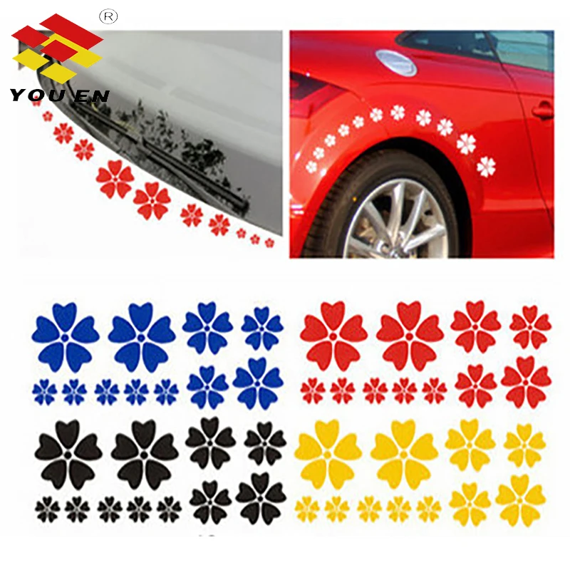 Модные персонализированные наклейки YOUEN 29*12 см в виде вишневых цветов на
