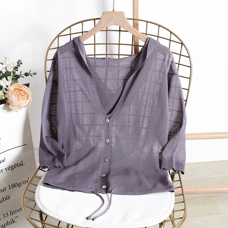 

2021 Ins New Women Thin Cardigans Women Knitwear Summer Tops Outwear Coat Thin Knit Cardigans