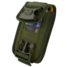 전술 Molle 휴대폰 홀스터 야외 벨트 허리 가방, 유틸리티 조끼 카드 캐리어 가방, 미니 다기능 여행 가방 팩, EDC 파우치