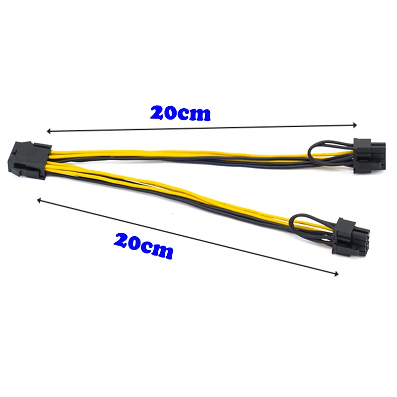 10 шт./лот EPS CPU 12V 8 Pin to Dual (6 + 2) графическая карта PCI Express удлинитель кабеля питания