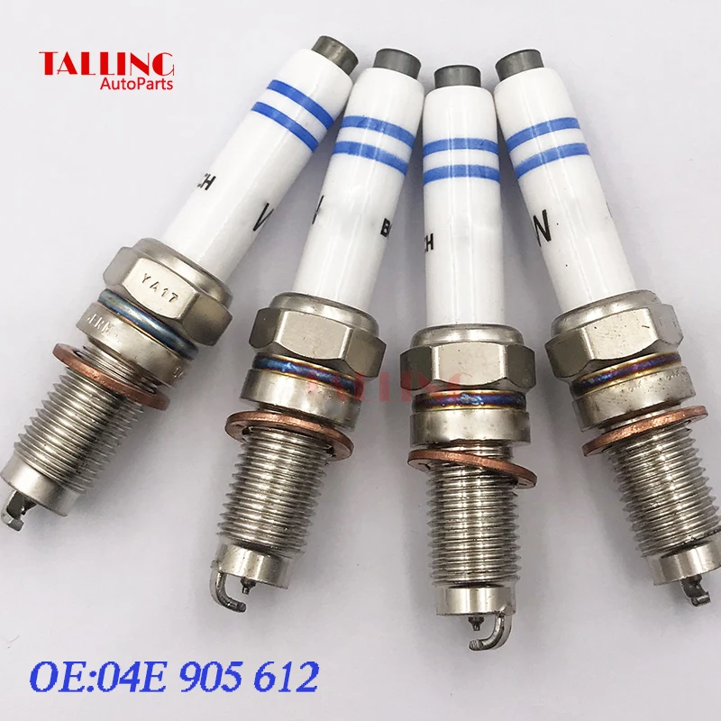 4 шт. иридиевая Свеча зажигания 04E905612 для Volkswagen Audi Skoda 1 автозапчасти 04E 905 612 612|Свечи
