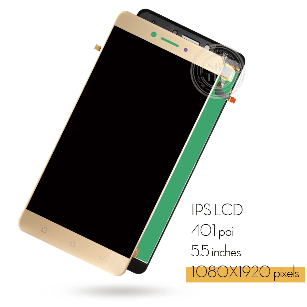 ЖК-дисплей 5 дюйма для Lenovo K6 Note сенсорный экран с дигитайзером стеклянный сенсор в