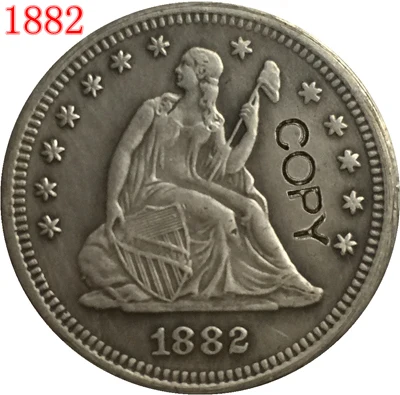 США 1882 LIBERTY seat четверть долларов копии монет|Безвалютные монеты| |