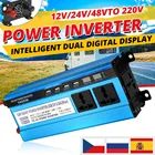 Автомобильный инвертор напряжения на солнечной батарее, 12 В, 24 В, 48 В до 220 В, 3000 Вт, 4000 Вт, 5000 Вт, инвертор, трансформатор напряжения, преобразователь с 4 USB-интерфейсами