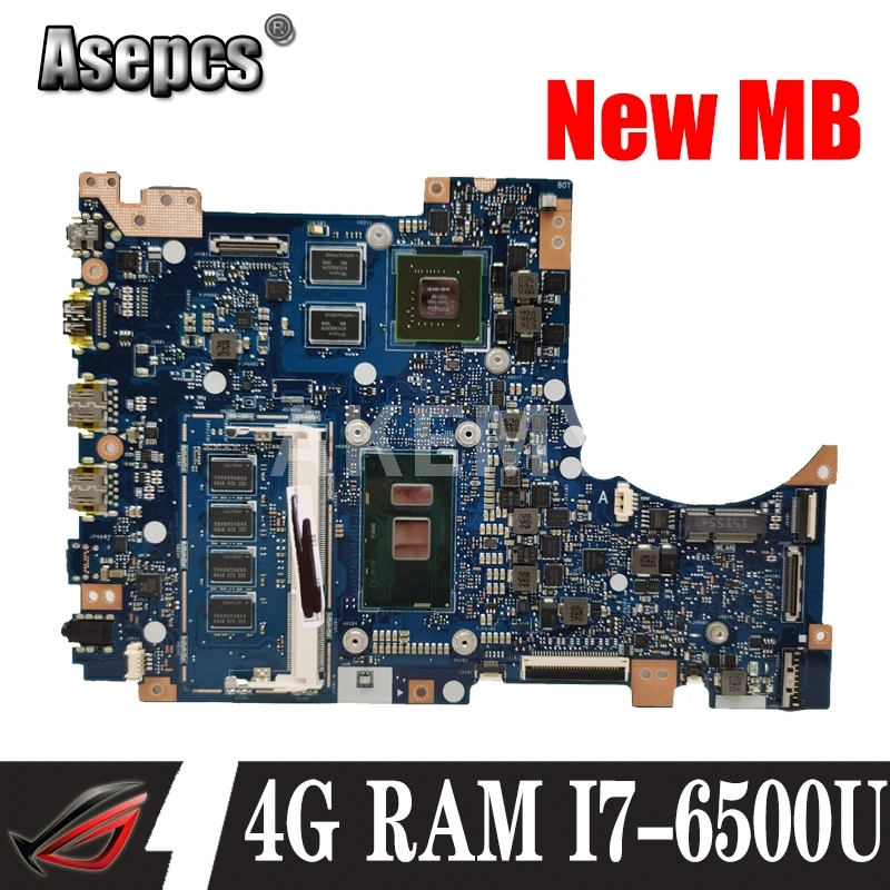 

Akemy TP301UJ материнская плата для For Asus TP301UA Q303UA оригинальная материнская плата 4GB-RAM I7-6500U GT920M-2GB протестирована 100% рабочая материнская плата