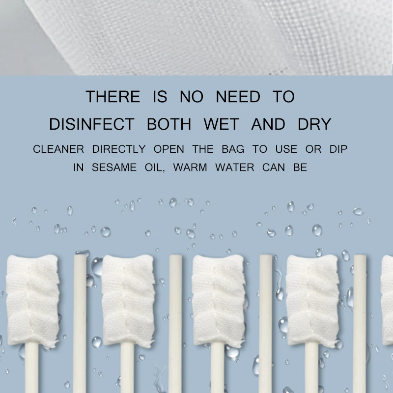 30 шт. одноразовые марлевые зубные щётки бумажные стержни для чистки полости рта