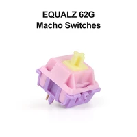 macho switches mechanical keyboard linear 62g equalz 5 pins pom gold plated spring factory lubed same as banana split gamer pc