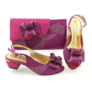 2022 African Women's Shoes and Bag Set Rhinestone Sandals – Milvertons