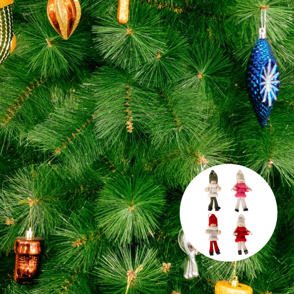 4 шт. украшения подвески Мультяшные куклы декорации Рождественская елка кулоны