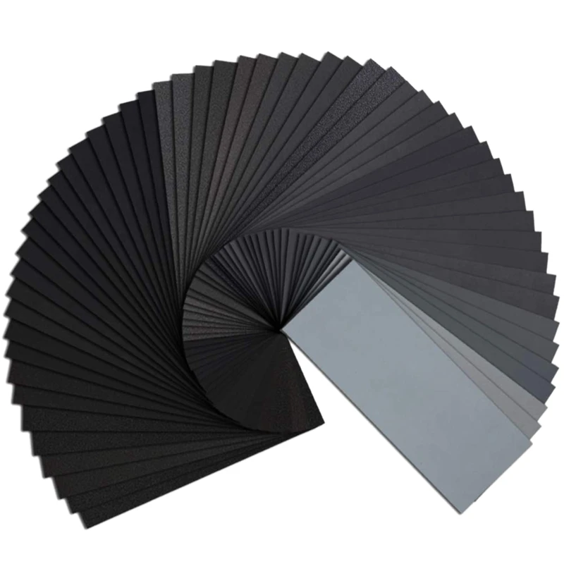 

48 шт., наждачная бумага для сухой и влажной шлифовки, 120-3000 дюймов