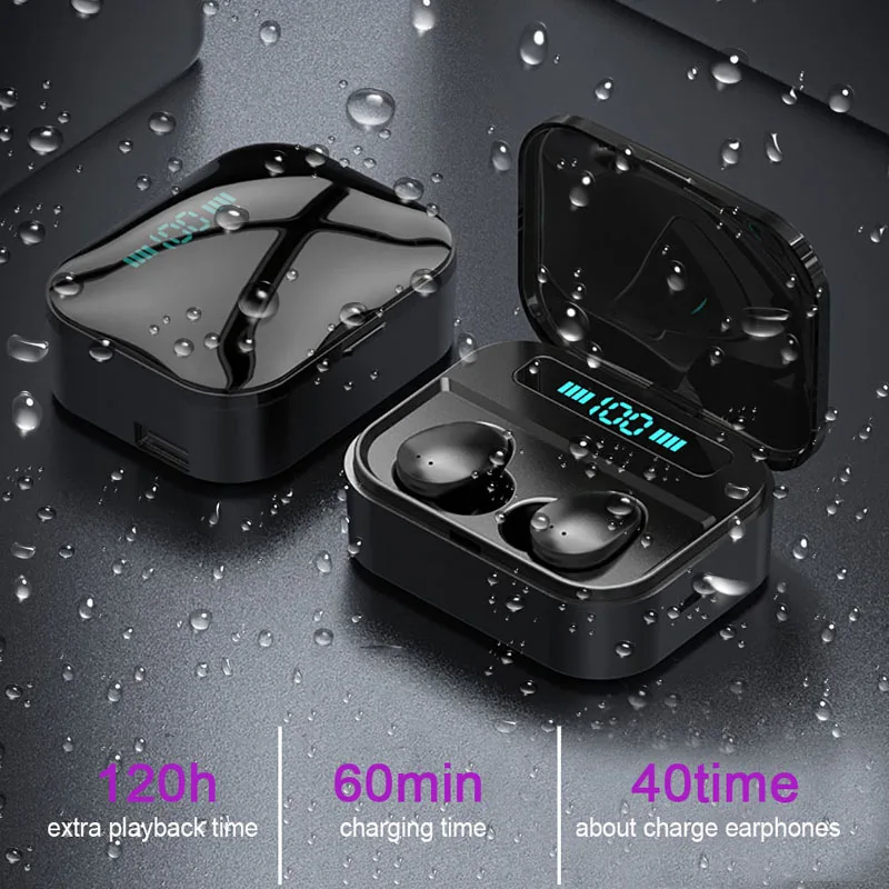 Оригинальные наушники X7 TWS Bluetooth 5,0 Bass, беспроводная гарнитура, шумоподавление, регулятор громкости, наушники 3600 мАч, блок питания