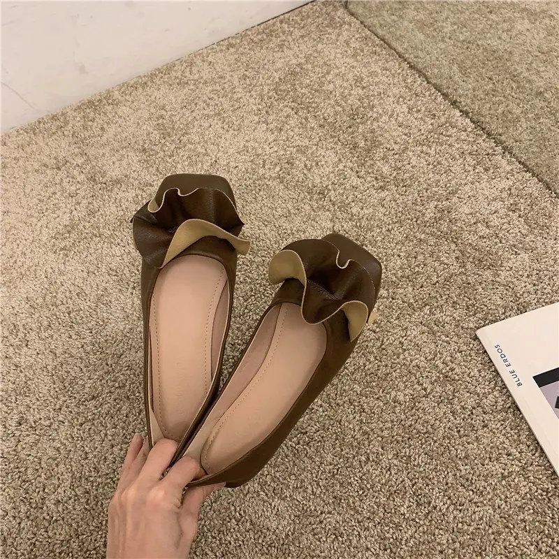 

Summer Shoes Ladies 2021 Fashion Women's Soft Female Footwear Elegant Casual Sneaker Shallow Mouth Square Toe Modis Dress Comfor