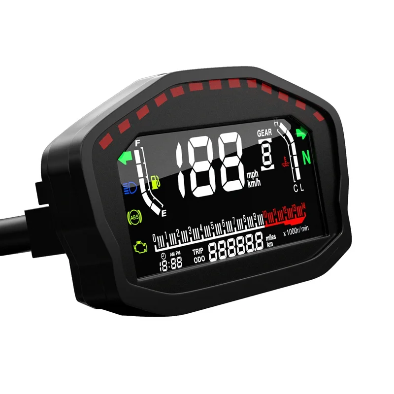

Motobike Digital Speedometer LCD Odometer Indicator Motorcycle Tachometer Motocross Water Temperature ATV Meter ABS Fuel Gauge