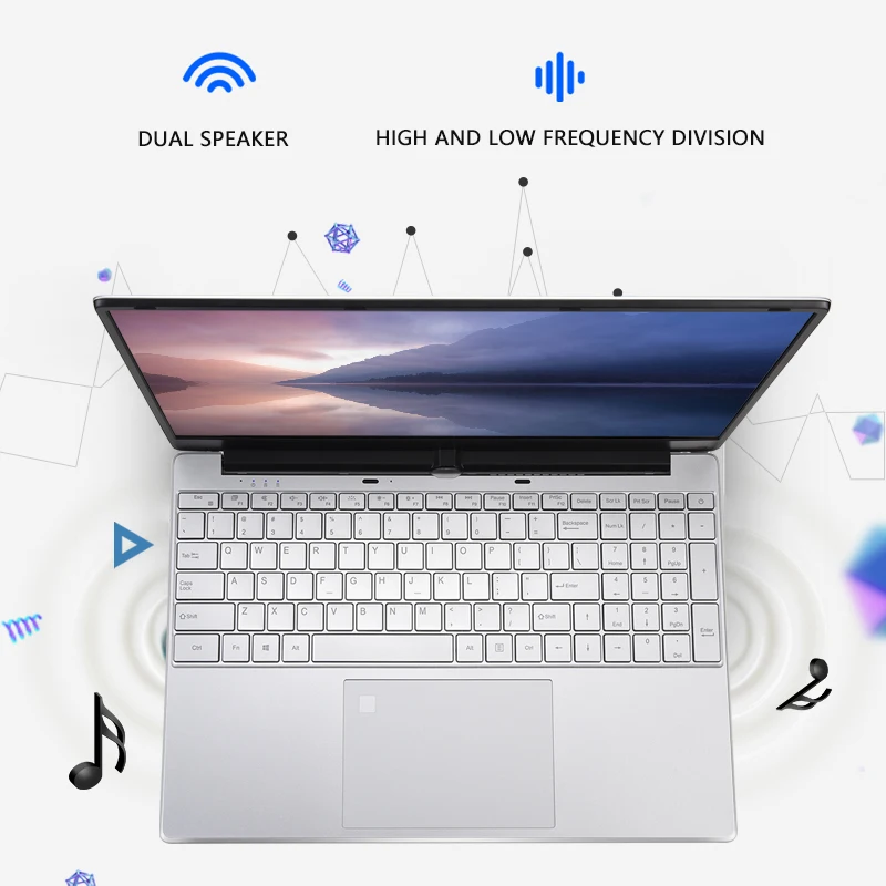 15,6 дюймовый ноутбук Intel i3 8GB ноутбук Windows 10 pro 1080P разблокировка отпечатков пальцев полноразмерная клавиатура с подсветкой для студентов