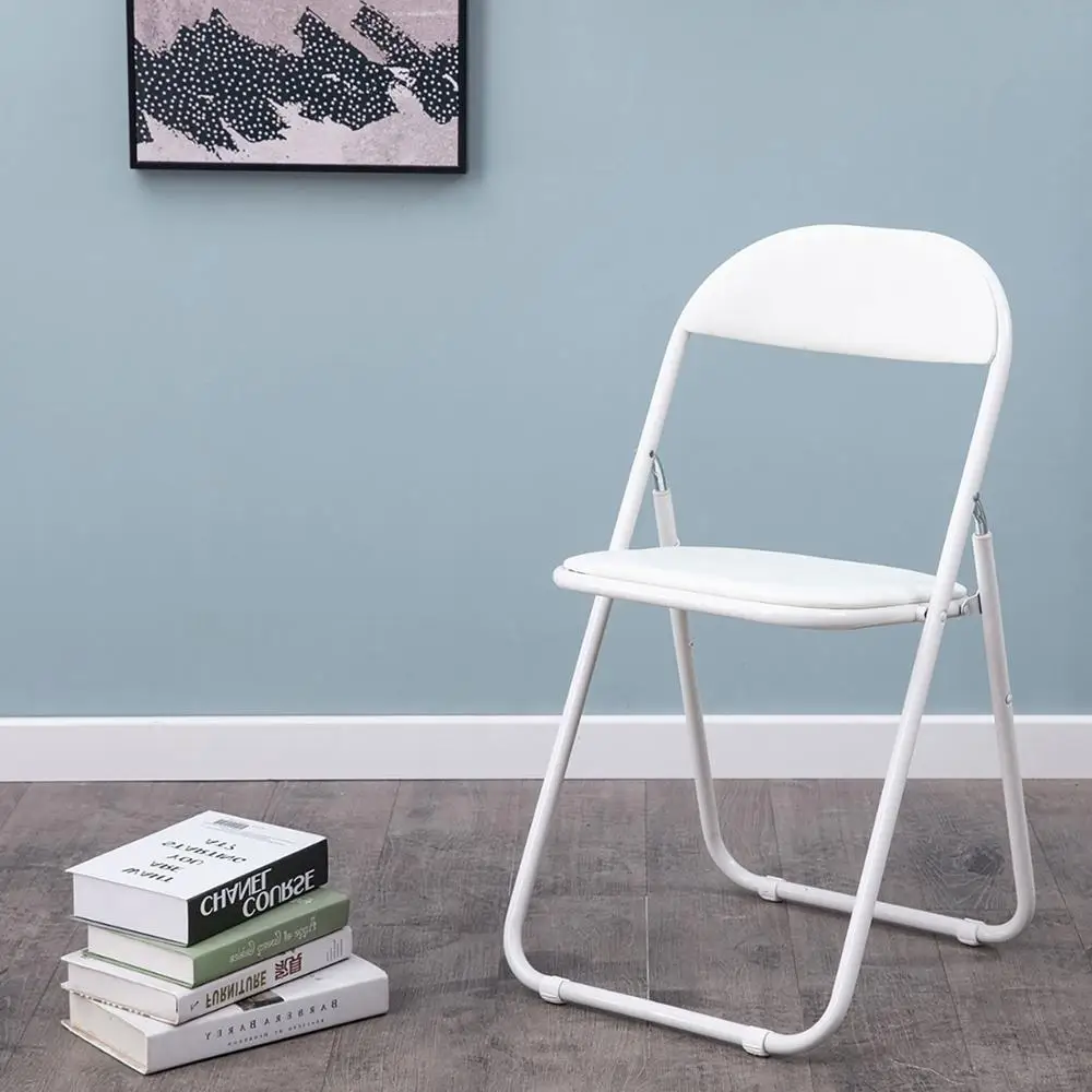 

6Pcs Folding Chair Office Metal Table and Chairs Heavy Duty Thickening Folding Office Chair Seat Home Kitchen Bar Chairs