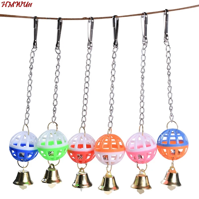 

1Pcs Creative Cute Parrot Toys Pet Bird Parakeet Climb Bite Chew With Hanging Swing Bell Ball Pet Supplies