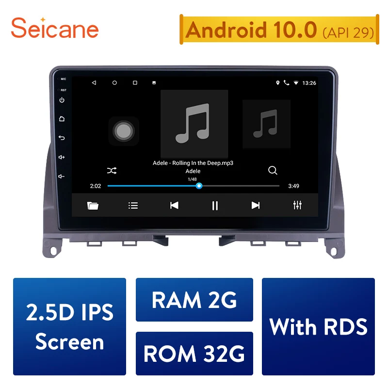 Seicane Android 10 0 GPS-навигация для 2007-2014 Mercedes Benz C-CLass(w204) автомобильное радио головное