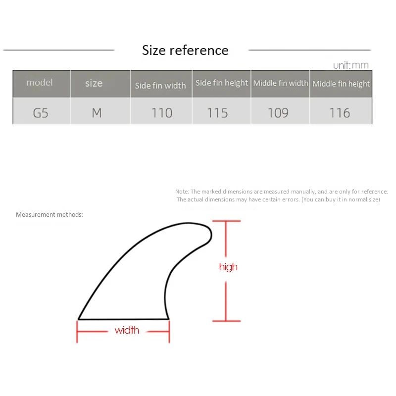 

Surfboard Fin Fiberglass Honeycomb Surfboard Fin for FCS G5 Surf Surfboards Fins 3 Piece Per Set