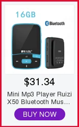 Мини mp3-плеер Ruizi X50 Bluetooth Музыка Mp 3 с радио спорт аудио цифровой Hi-Fi экран Fm Flac Usb 16 Гб