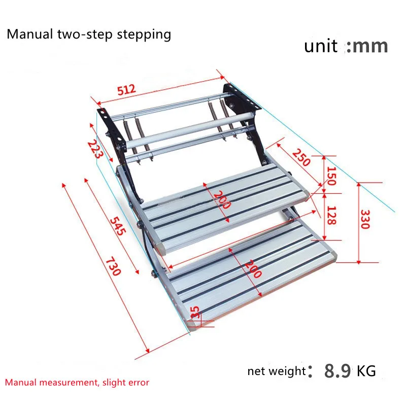 Нескользящая складная лестница из алюминиевого сплава