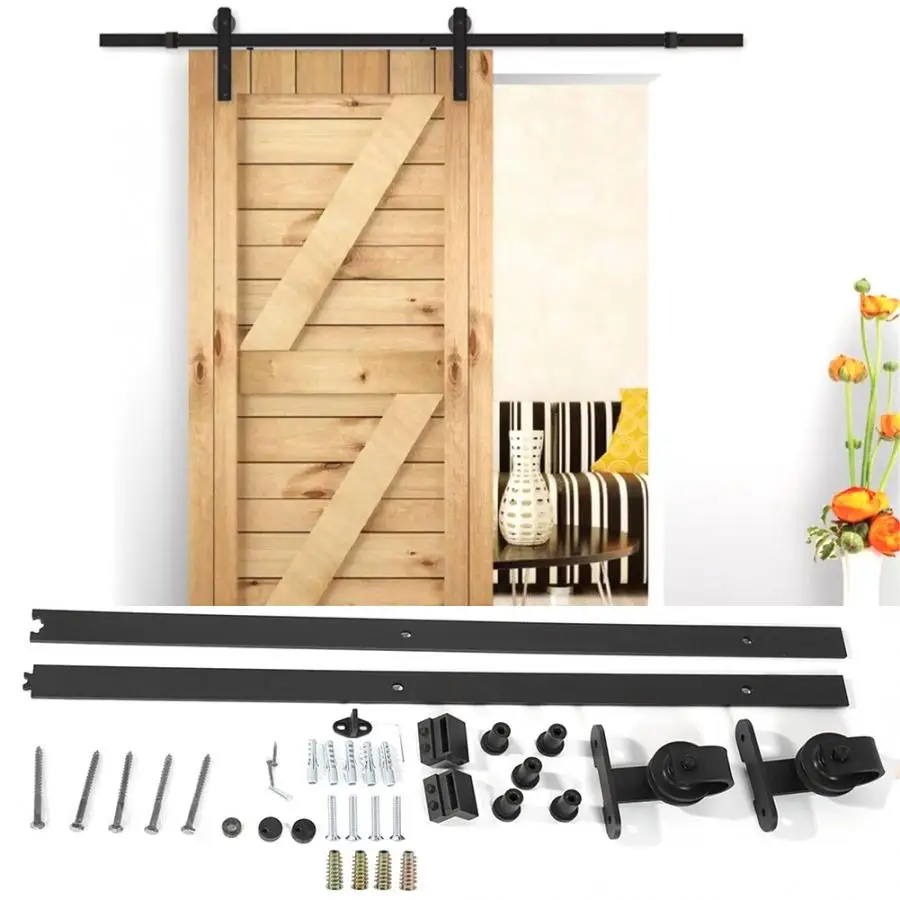 Домашний сервис 183 см/200 см сарай раздвижные деревянные двери фурнитура стальная