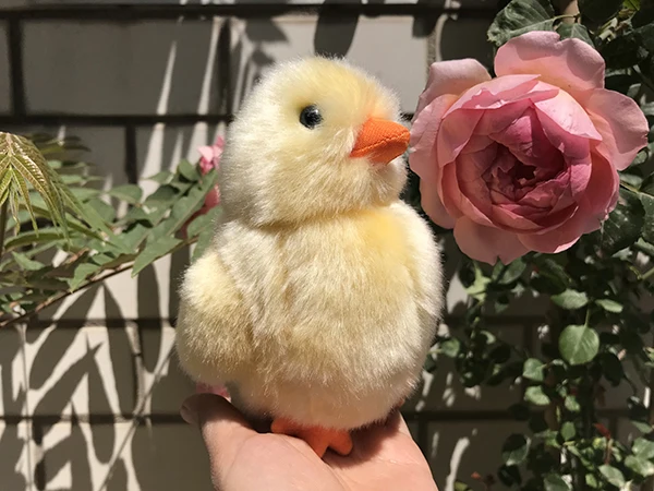 Симпатичная желтая курица имитация жизни как животное плюшевая игрушка мягкая