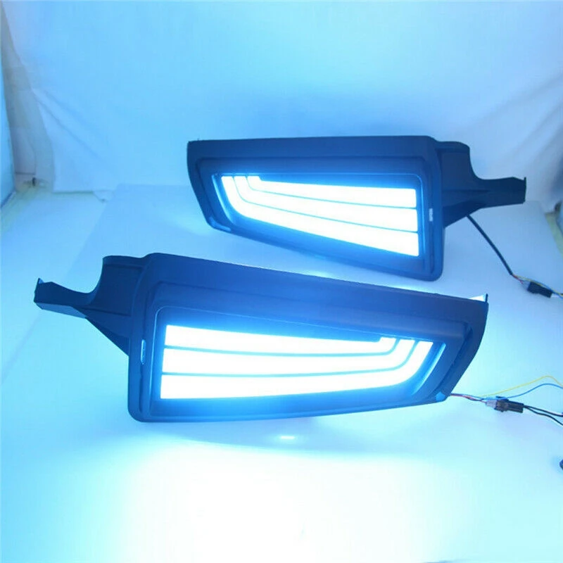 

NEW-2Pcs Car LED DRL Daytime Running Light Fog Signal Lamps for Toyota Hiace 2019-2020