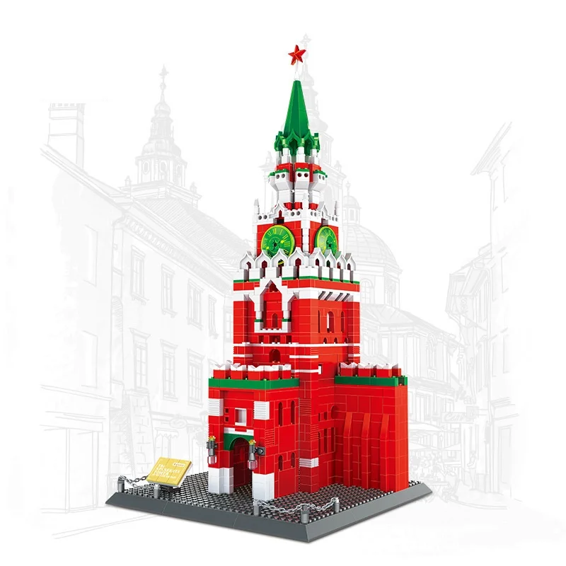 

City 1048 PCS Building Blocks Small Particles Blocks World Famous Architecture Series Children DIY Assembled Toys Christmas Gift