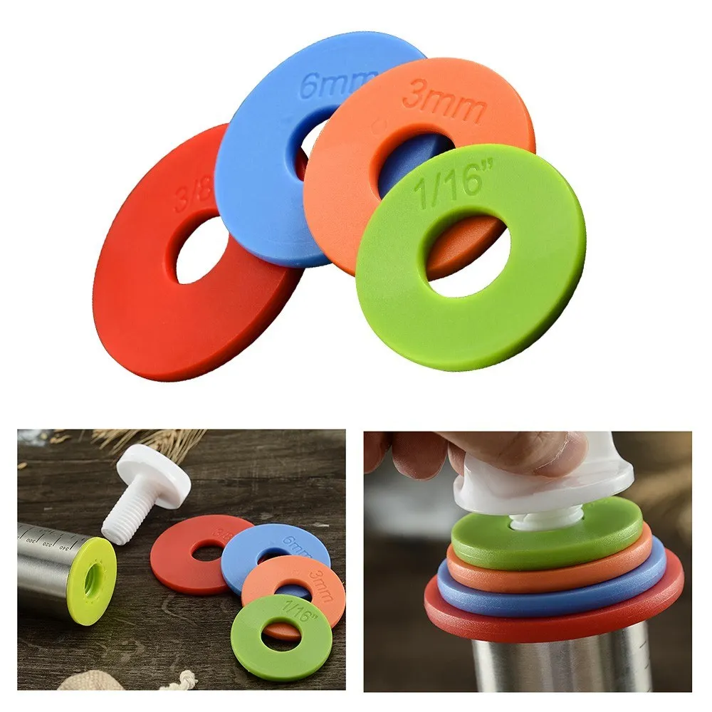 

Adjustable Stainless Steel Rolling Pin with Thickness Rings Pastry Mat Set Rolling Pin Pastry Mat Set for Baking Cookie Chapati