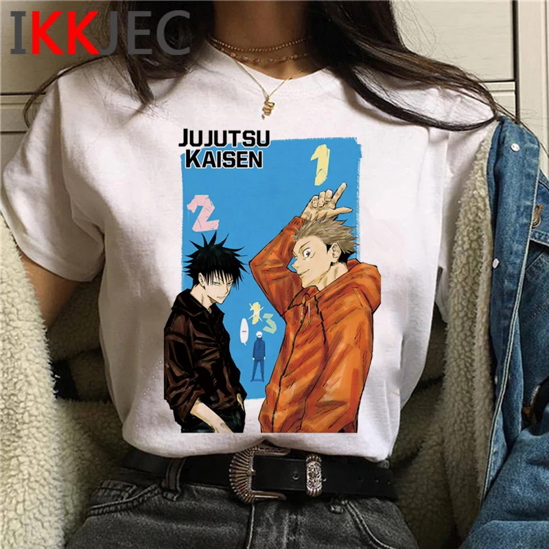 

Летний топ juютсу kaisen, мужские футболки с графическим рисунком, винтажный летний топ с милым принтом, уличная одежда