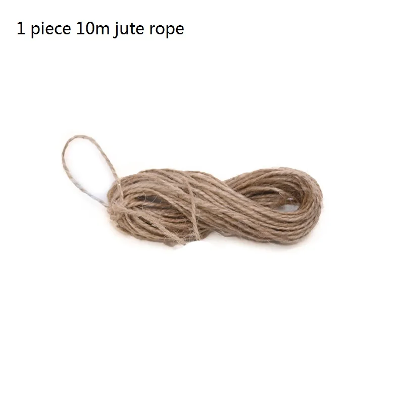 1pc jute rope 10 шт., 5 см, белые, красные, деревянные рождественские украшения, звезда, сердце, Рождественская елка, подвесные Подвески для нового года, Рождества, украшения для дома, вечерние - Цвет: 1pc jute rope