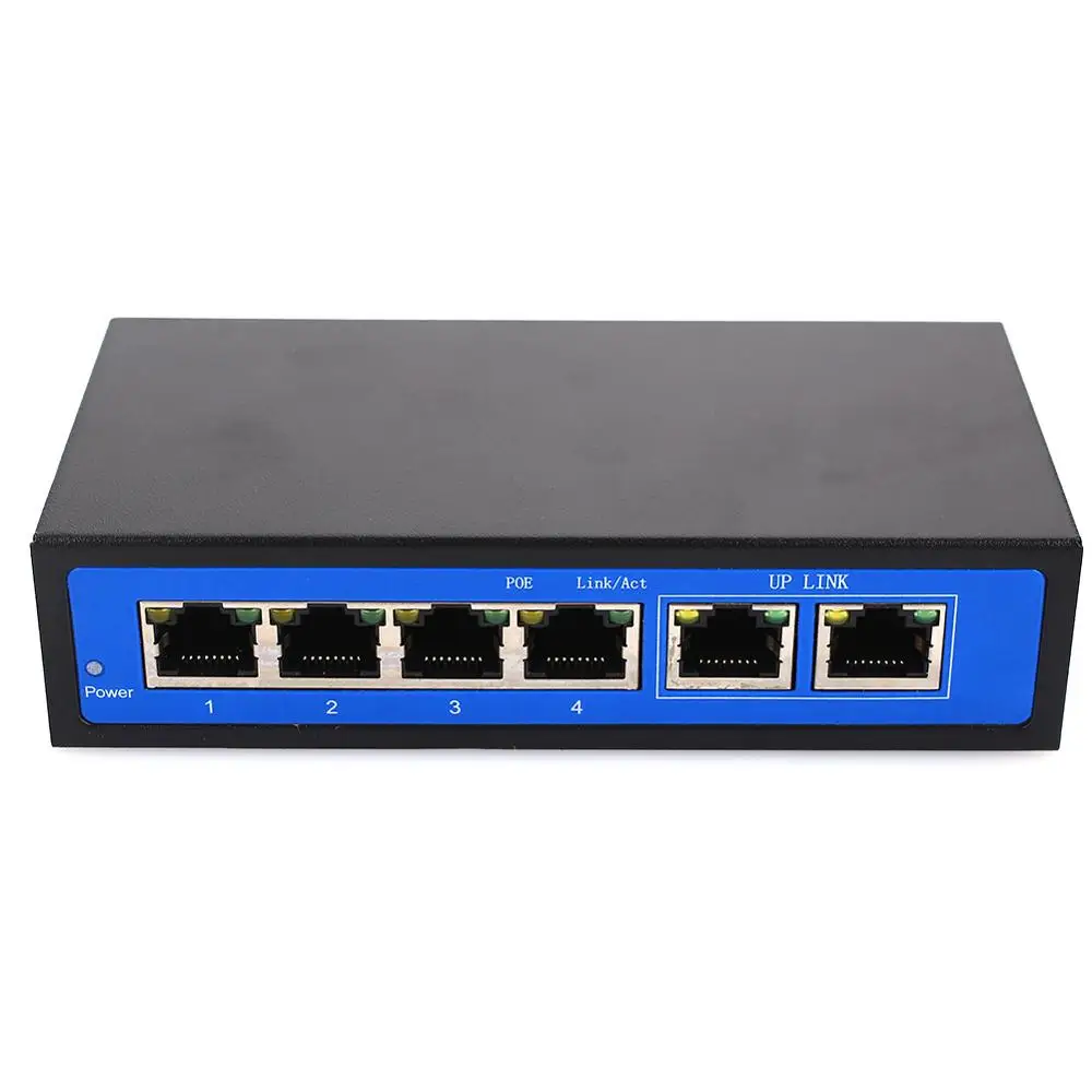 

Универсальный Ethernet-коммутатор с POE, домашний роутер для телефона, 4 + 2 порта, RJ45, 250 м, Беспроводная AP, корпоративное сетевое видеонаблюдение, ...