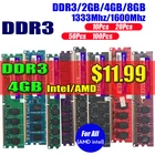 Оперативная Память DIMM для настольного ПК 8 ГБ DDR3 DDR2 PC3 PC2 1600 МГц 1333 МГц Память ОЗУ 240 контактов совместимость 4 Гб 2 Гб 12800 10600 для детской