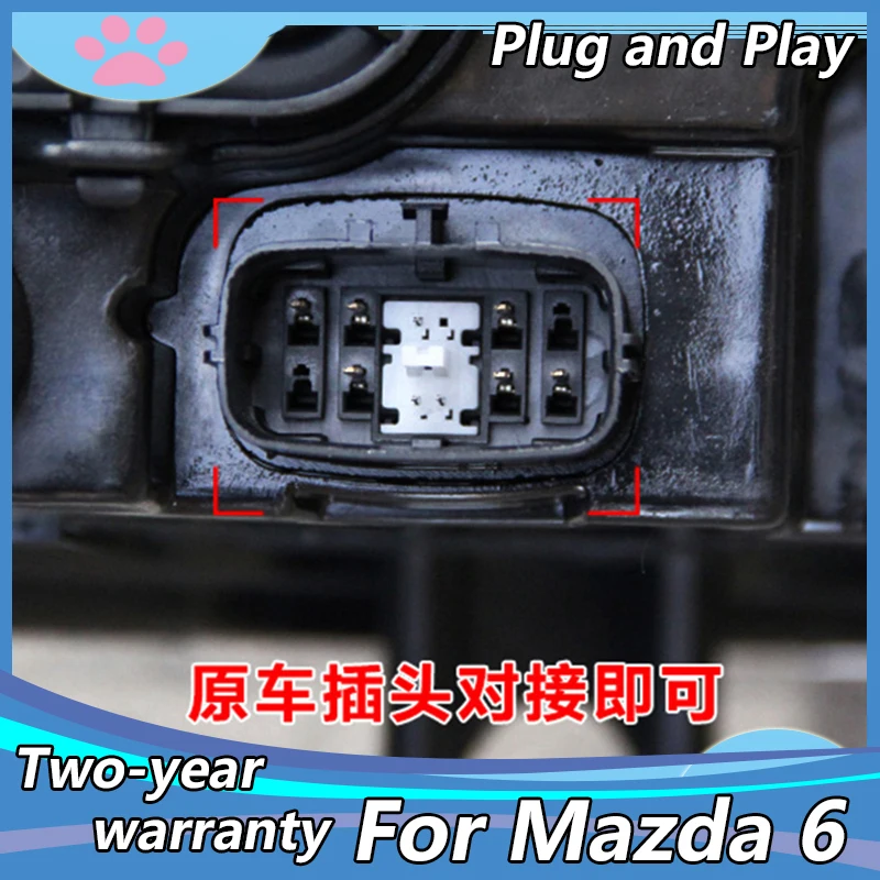

Car Styling Head Lamp for Mazda 6 Headlights 2004-2012 Mazda6 All LED Headlight LED DRL Dynamic Signal Angel Eye Accessories