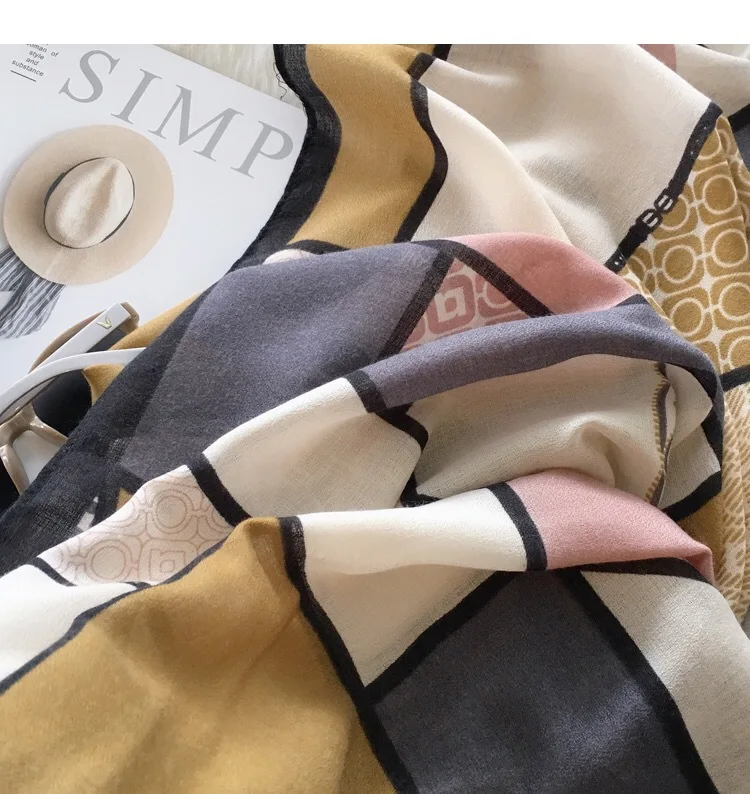 

New Arrival 2020 Brand Winter Hijab Cotton Scarf Fashion Female Large Women Poncho Shawl Bandana Foulard Scarves Pashmina Femme