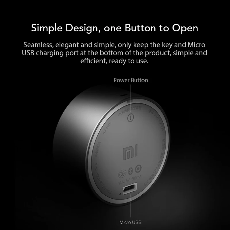 Xiaomi оригинальный динамик Портативный мини беспроводной Bluetooth стерео квадратная