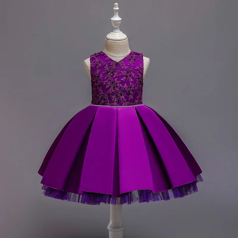 2019 летнее элегантное платье принцессы Детские платья для девочек вечернее