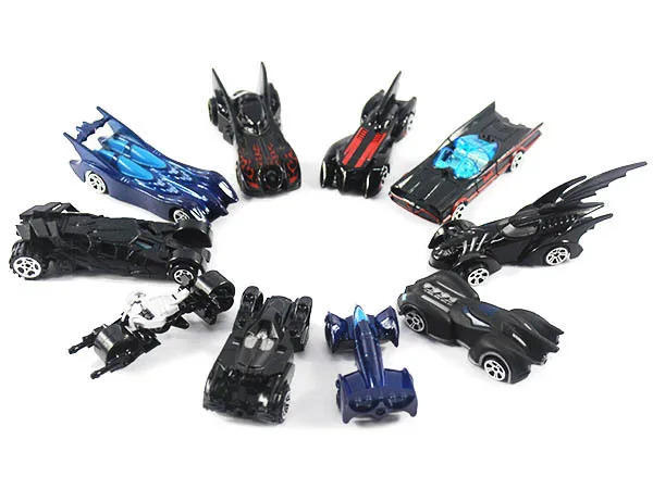 10 шт. мини BATMOBILE литые машины 1: 64 металлические Автомобили Бэтмен Темная ночь