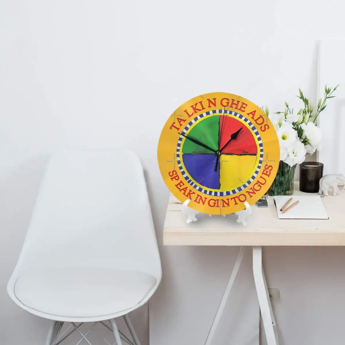Говорящие головки на языках часы Настенный декор комнатные настенные циферблаты