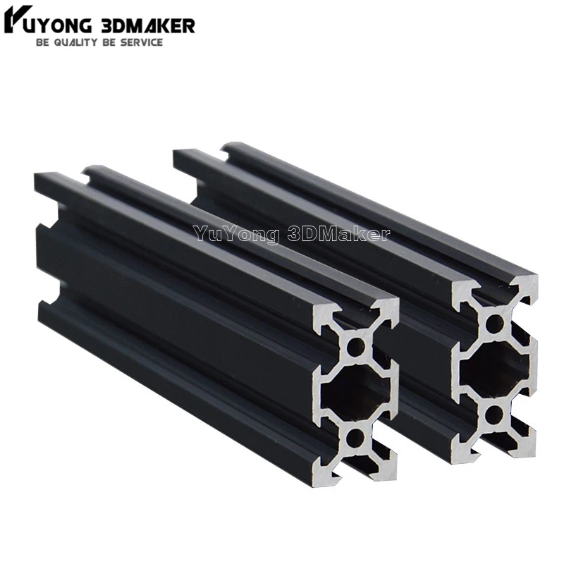 2040 черный анодированный Гладкий без cratch Al6063 v-slot rail алюминиевый профиль на DIY 3D принтер и гравировальная машина