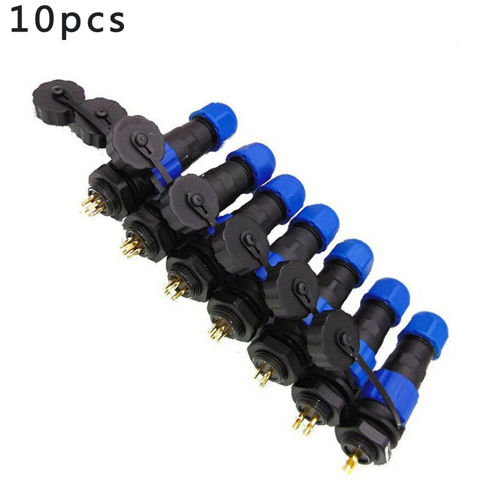 

10pcs Panel Aviation Connector Chassis Mount Air Plug Socket Threaded Coupling