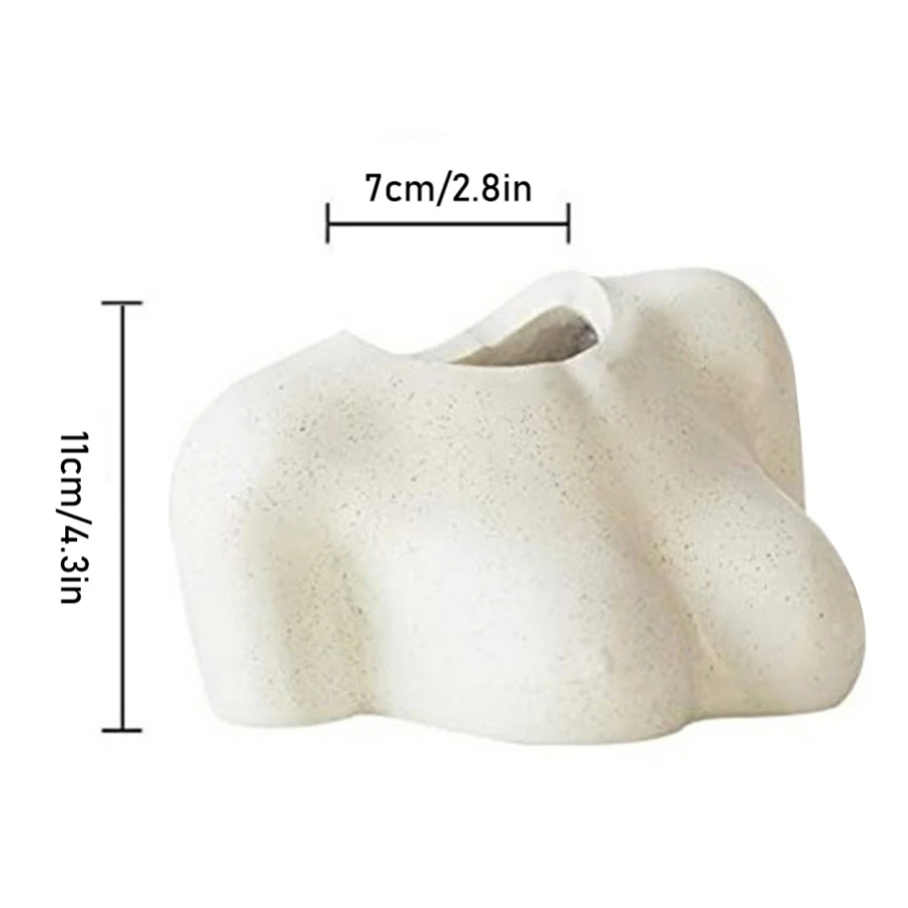 

1PCS Sexy Body Art Flower Pot Resin Vase Chest Butt Statue Decorative Flower Pot Artwork 2021