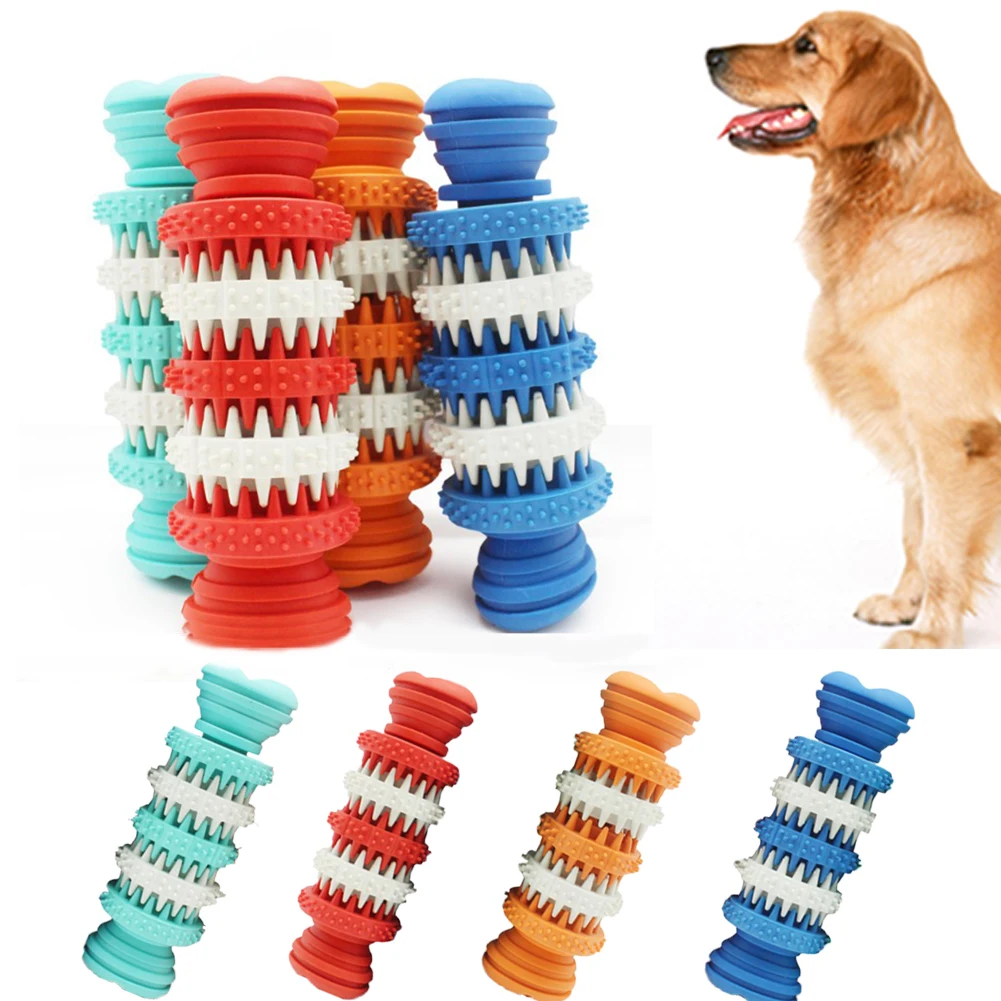 

Available In Four Colors Pet Rubber Material Molar Rod Toy Gear Shape Design Good Elasticity Clean The Teeth Of Pets Chew Toys