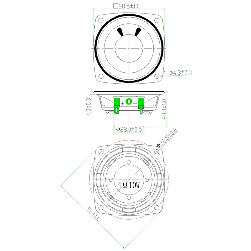 Лучшие предложения 2 шт. 5-дюймовый портативный динамик s 4 Ом 10 Вт 66 мм