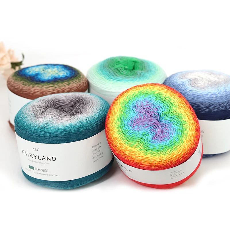 COOMAMUU летняя модная пряжа для торта 1000 метров ручная вязка необычная вязания